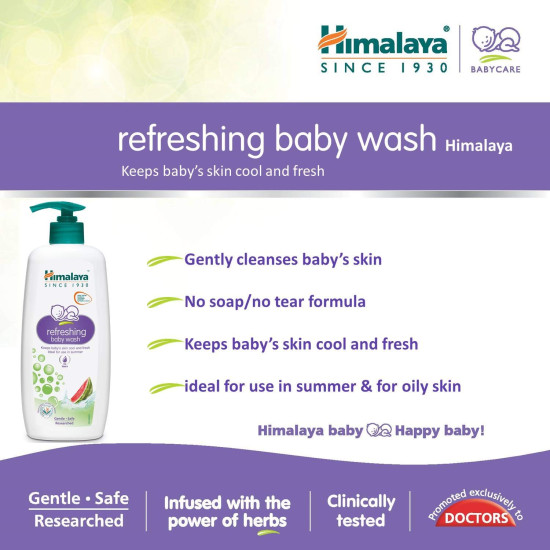 Himalaya Refreshing Baby Wash 400 ml - Gentle Care for Babies Himalaya Refreshing Baby Wash 400 ml - Gentle Care for Babies