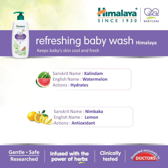 Himalaya Refreshing Baby Wash 400 ml - Gentle Care for Babies Himalaya Refreshing Baby Wash 400 ml - Gentle Care for Babies