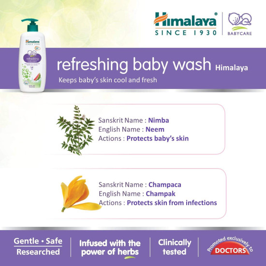 Himalaya Refreshing Baby Wash 400 ml - Gentle Care for Babies Himalaya Refreshing Baby Wash 400 ml - Gentle Care for Babies