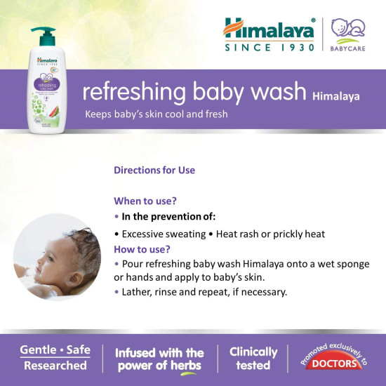 Himalaya Refreshing Baby Wash 400 ml - Gentle Care for Babies Himalaya Refreshing Baby Wash 400 ml - Gentle Care for Babies
