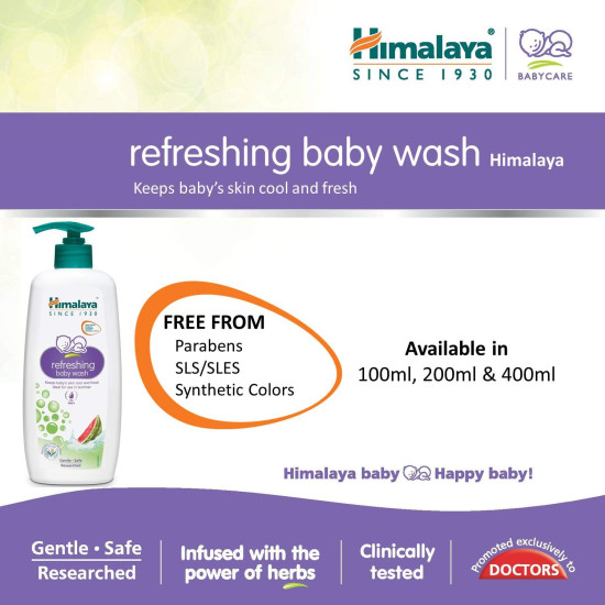 Himalaya Refreshing Baby Wash 400 ml - Gentle Care for Babies Himalaya Refreshing Baby Wash 400 ml - Gentle Care for Babies