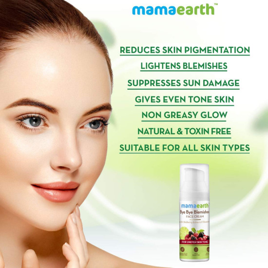 Mamaearth Bye Bye Blemishes Face Cream - With Mulberry Extract & Vitamin C