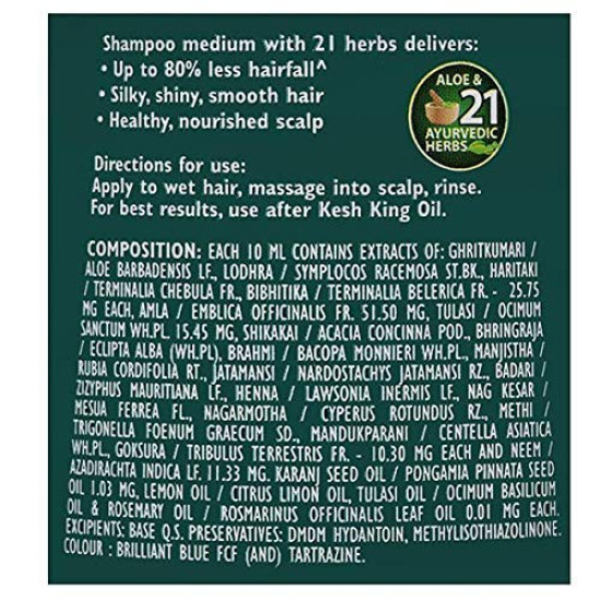Kesh King Anti Hairfall Shampoo with Aloe and 21 Herbs - Natural Hair Care Solution