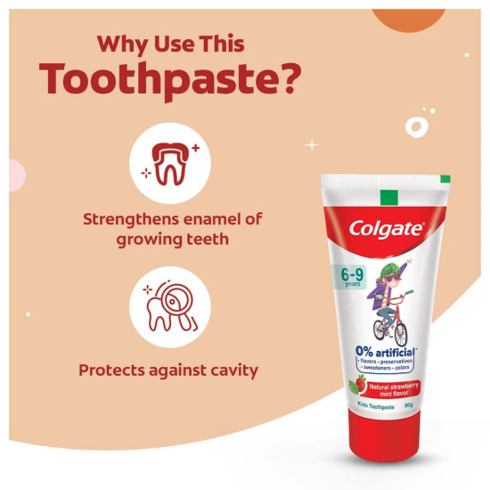 Colgate Kids Cavity Protection Toothpaste & Toothbrush Set - Natural Strawberry Mint Flavor