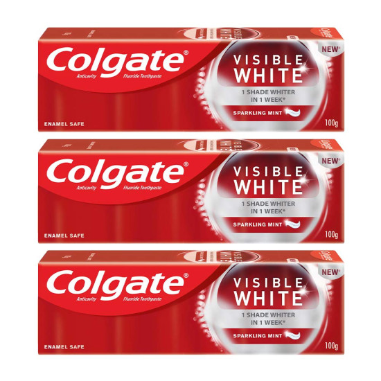 Colgate Visible White Teeth Whitening Toothpaste - Sparkling Mint