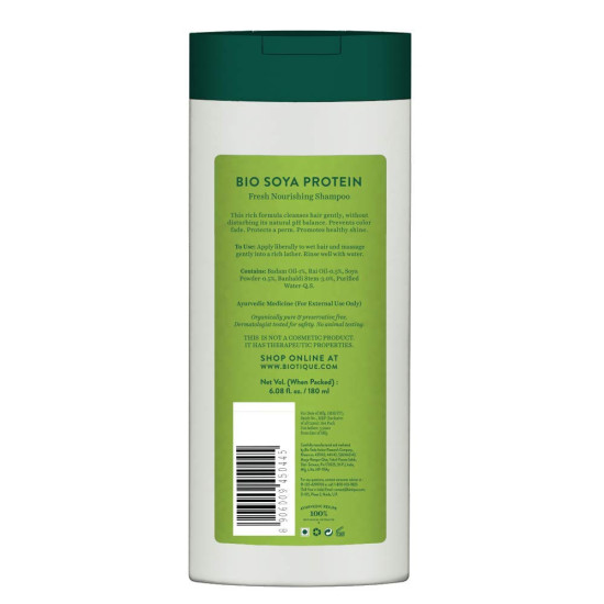 Biotique Bio Soya Protein Fresh Nourishing Shampoo - Repairs & Nourishes Hair