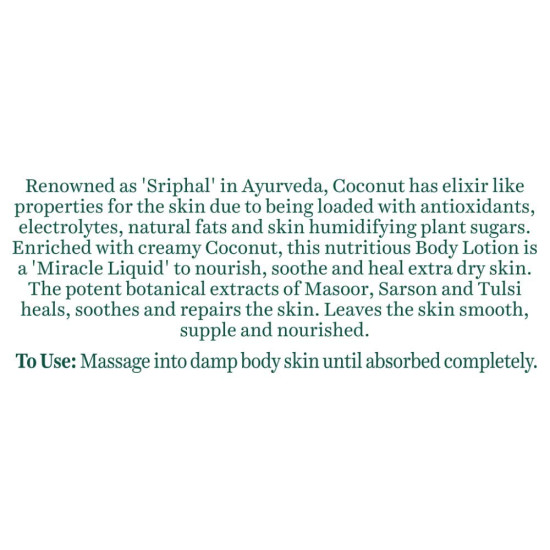 Biotique Creamy Coconut Deep Nourish Body Lotion - For Extra Dry Skin Biotique Creamy Coconut Deep Nourish Body Lotion - For Extra Dry Skin