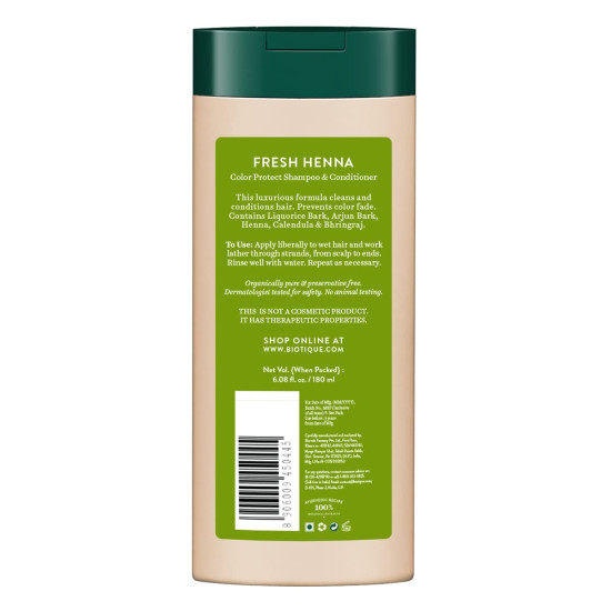 Biotique Bio Henna Leaf Fresh Texture Shampoo & Conditioner - Smooth & Rich Hair