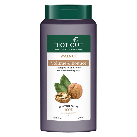 Biotique Bio Walnut Volume and Bounce Shampoo - For Fine and Thinning Hair