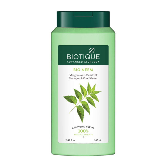 Biotique Fresh Neem Anti Dandruff Shampoo and Conditioner - Controls Dandruff