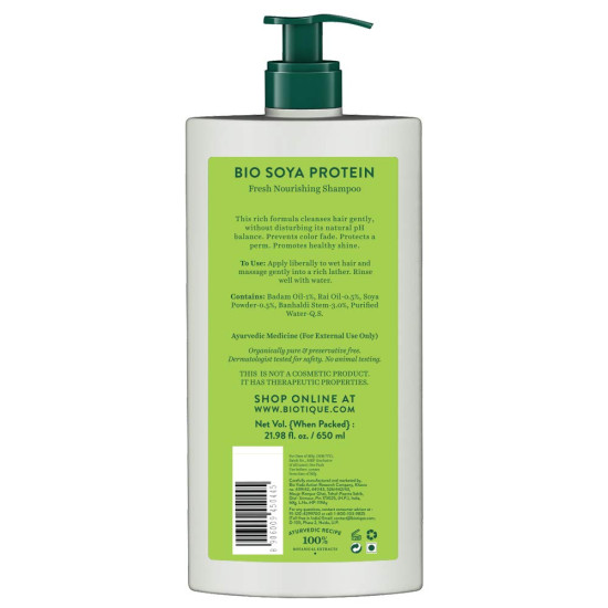 Biotique Bio Soya Protein Fresh Nourishing Shampoo - Repairs & Nourishes
