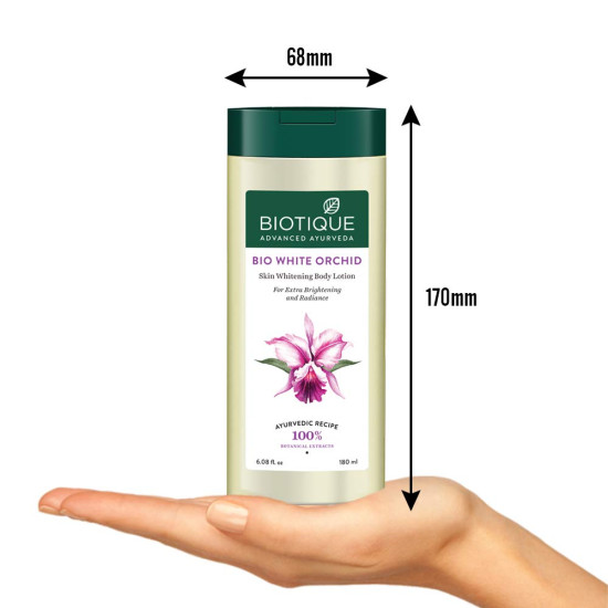 Biotique White Orchid Brightening Body Lotion - Extra Radiance for Normal Skin