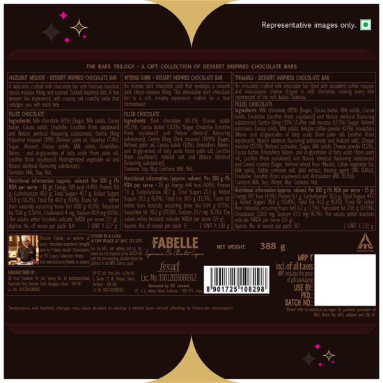 Fabelle The Bars Trilogy - Luxury Christmas Chocolate Gift Pack Fabelle The Bars Trilogy - Luxury Christmas Chocolate Gift Pack