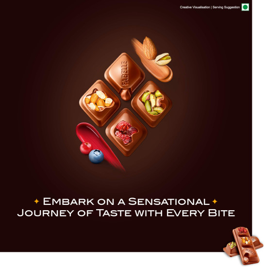 Fabelle Open Secret Milk Chocolate Bar - Luxury with Nuts & Berries Fabelle Open Secret Milk Chocolate Bar - Luxury with Nuts & Berries