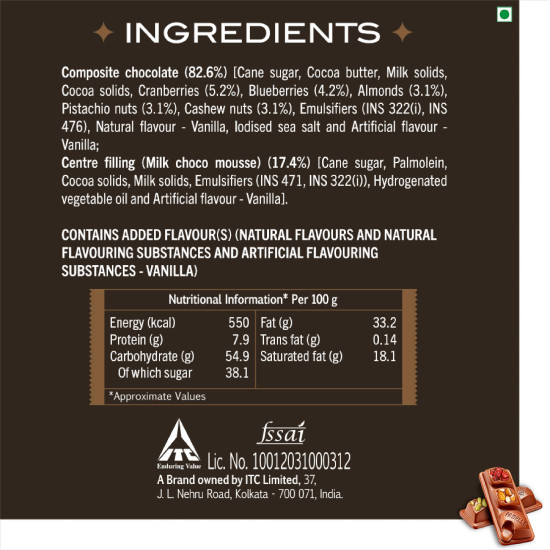 Fabelle Open Secret Milk Chocolate Bar - Luxury with Nuts & Berries Fabelle Open Secret Milk Chocolate Bar - Luxury with Nuts & Berries