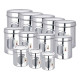 Ebun Heavy Gauge See Through Stainless Steel Containers for Kitchen | Steel Dabba Set for Kitchen | Steel Container with Lid | Capacity 200 Gms to 6 kgs Steel Container for Kitchen Storage | Set of 12