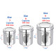 Ebun Heavy Gauge See Through Stainless Steel Containers for Kitchen | Steel Dabba Set for Kitchen | Steel Container with Lid | Capacity 200 Gms to 6 kgs Steel Container for Kitchen Storage | Set of 12