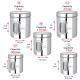 Ebun Heavy Gauge See Through Stainless Steel Containers for Kitchen | Steel Dabba Set for Kitchen | Steel Container with Lid | Capacity 200 Gms to 6 kgs Steel Container for Kitchen Storage | Set of 12