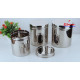 Ebun Heavy Gauge See Through Stainless Steel Containers for Kitchen | Steel Dabba Set for Kitchen | Steel Container with Lid | Capacity 200 Gms to 6 kgs Steel Container for Kitchen Storage | Set of 12