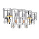 Ebun Heavy Gauge See Through Stainless Steel Containers for Kitchen | Steel Dabba Set for Kitchen | Steel Container with Lid | Capacity 200 Gms to 6 kgs Steel Container for Kitchen Storage | Set of 12