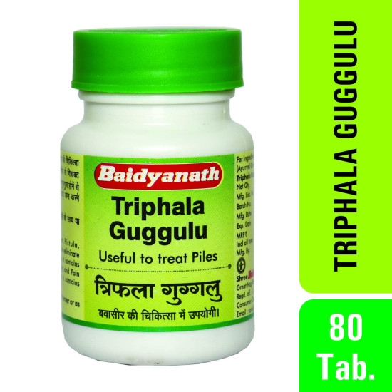 Baidyanath Triphala Guggulu (80 Tablets X 5)