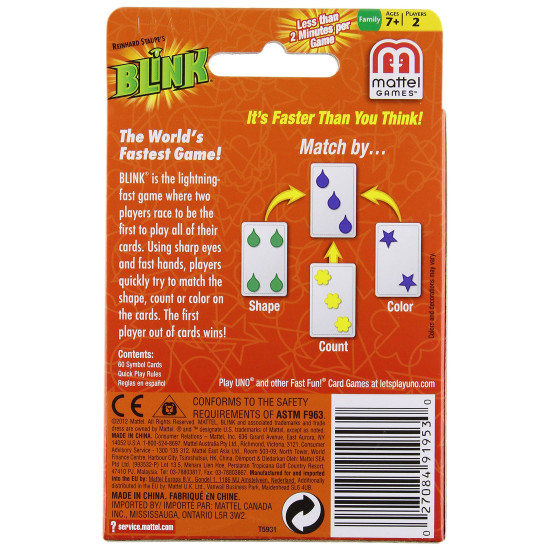 Mattel Games Uno Flip Side & Blink - Exciting Card Games for Kids