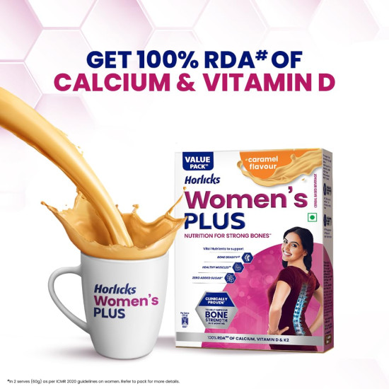 Horlicks Women's Plus Caramel Refill 750g - Health Drink for Women
