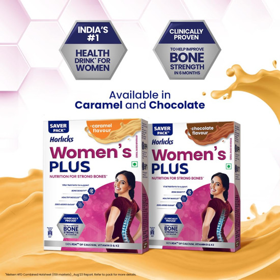 Horlicks Women's Plus Caramel Refill 750g - Health Drink for Women
