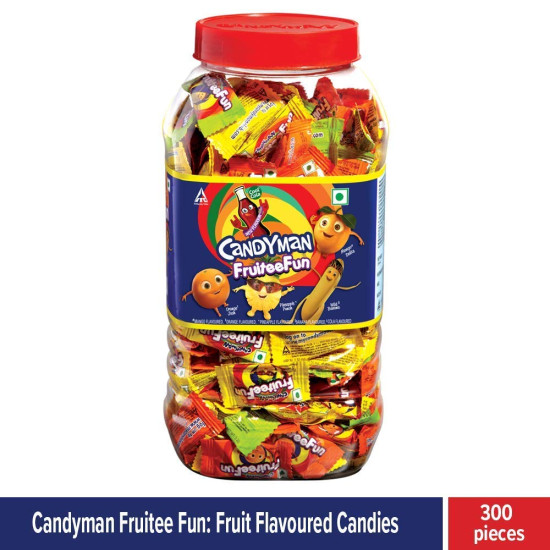 Candyman Fruitee Fun Medium Jar - Assorted Flavours