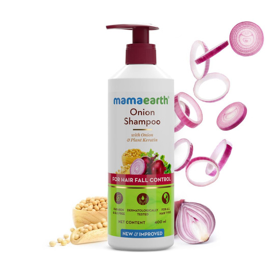 Mamaearth Onion Shampoo - Anti Hair Fall & Hair Growth Solution