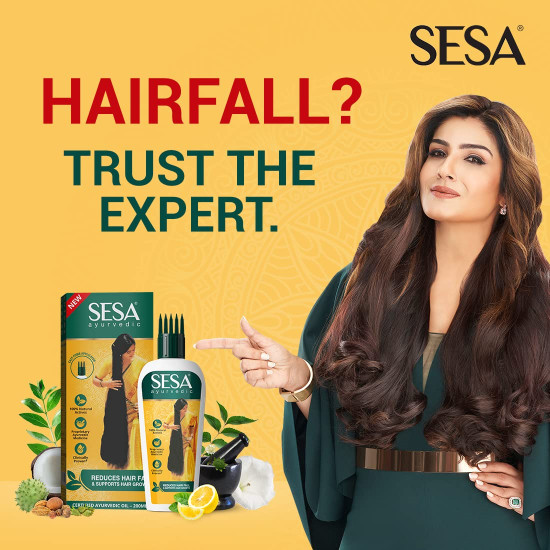 Sesa Ayurvedic Hair Oil - 5000 Year Old Kshir Pak Vidhi for All Hair Types