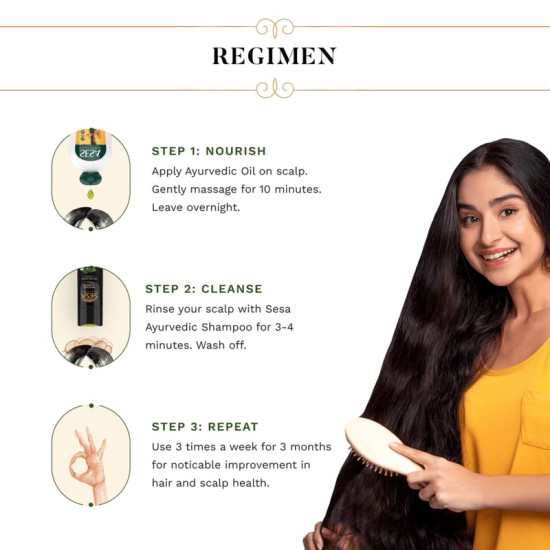 Sesa Ayurvedic Hair Oil - 5000 Year Old Kshir Pak Vidhi for All Hair Types