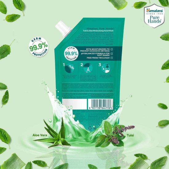 Himalaya Pure Hands Moisturizing Tulsi and Aloe Hand Wash Refill - 750 ml