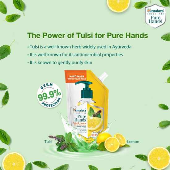 Himalaya Pure Hands Tulsi and Lemon Hand Wash - Deep Cleansing