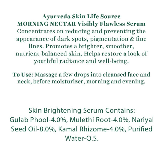 Biotique Morning Nectar Visibly Flawless Serum - Nourishes & Hydrates Skin