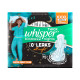 Whisper Bindazzz Nights 20 XXXL Sanitary Pads, Upto 0% Leaks All Night Long, For Super Heavy Flow, Nearly 75% Longer with Wider Back, Double hug wings keep pad in place , Disposable Wrapper