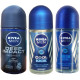 Nivea Roll On Deodorant for Men - Deep Impact, Cool Kick, Fresh Active