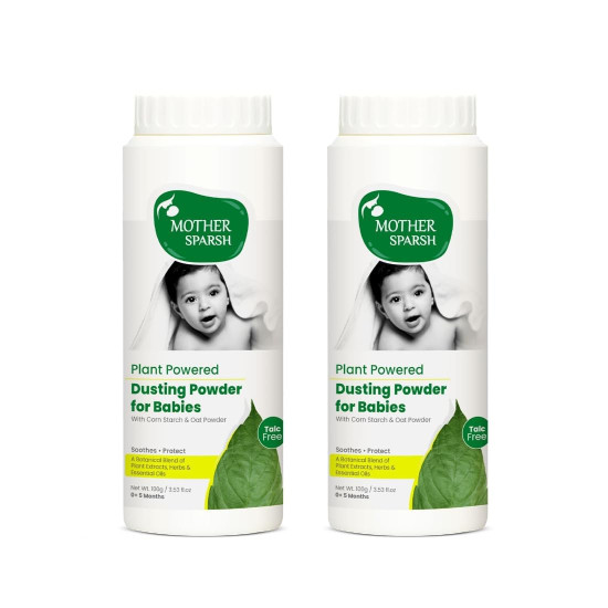 Mother Sparsh Plant Powered Talc Free Dusting Powder For Babies - Gentle & Safe Care