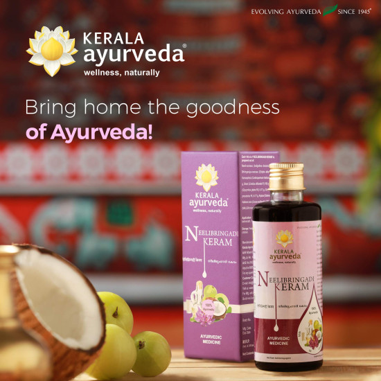 Kerala Ayurveda Neelibringadi Keram & Kumkumadi Oil - Natural Hair & Skin Care