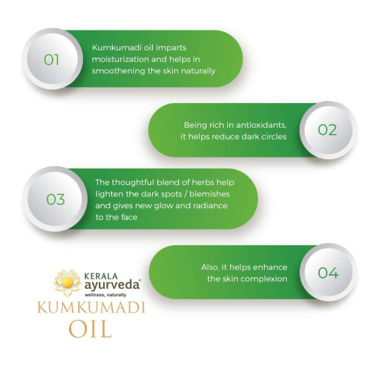 Kerala Ayurveda Neelibringadi Keram & Kumkumadi Oil - Natural Hair & Skin Care
