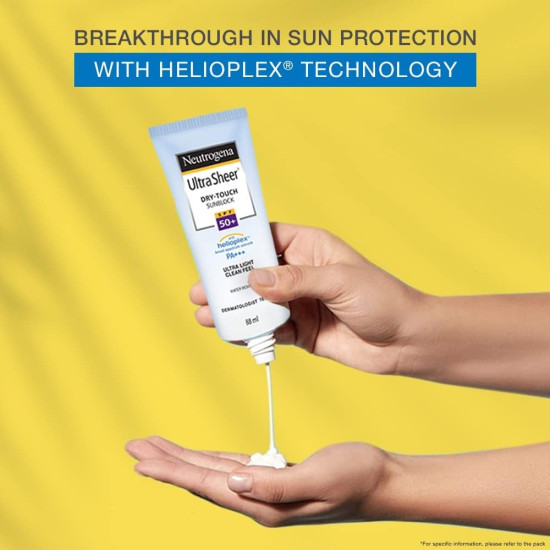Neutrogena Ultra Sheer Sunscreen SPF 50+ - Broad Spectrum UVA/UVB Protection