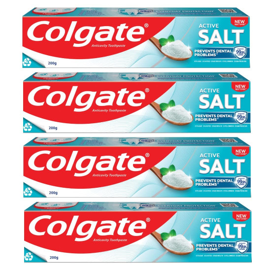 Colgate Active Salt Toothpaste - Daily Germ Protection & Fresh Mint