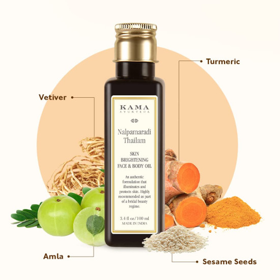 Kama Ayurveda Nalpamaradi Thailam Skin Brightening Treatment - 50 ml - Natural Radiance Enhancer