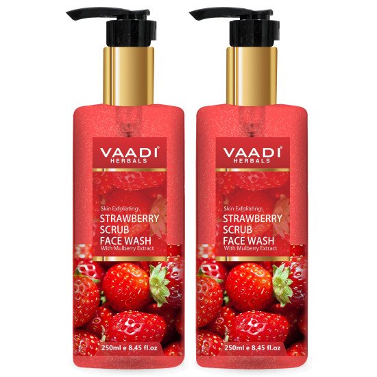 Vaadi Herbals Strawberry Scrub Face Wash - Moisturizing & Nourishing