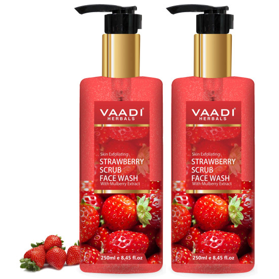 Vaadi Herbals Strawberry Scrub Face Wash - Moisturizing & Nourishing