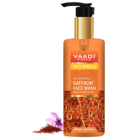 Vaadi Herbals Skin Whitening Saffron Face Wash with Sandal Extract - 250 ml