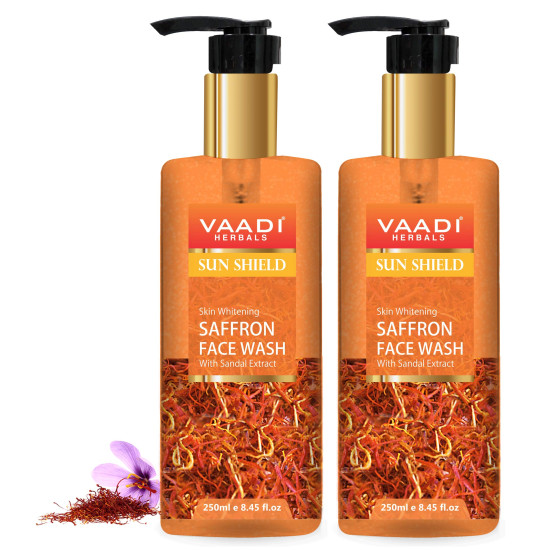 Vaadi Herbals Skin Whitening Saffron Face Wash - Sun Protection & Pigmentation Reduction