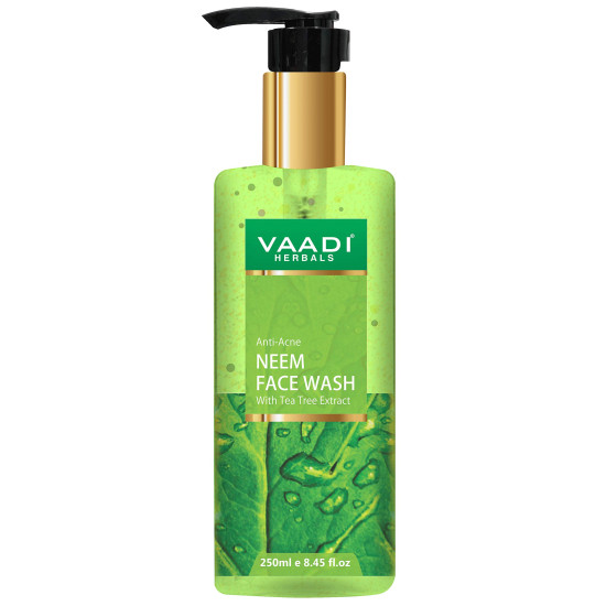 Vaadi Herbals Anti-Acne Neem Face Wash with Tea Tree Extract - 250 ml