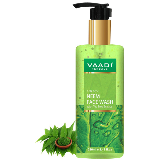 Vaadi Herbals Anti-Acne Neem Face Wash with Tea Tree Extract - 250 ml