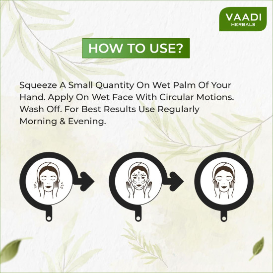 Vaadi Herbals Anti-Acne Neem Face Wash with Tea Tree Extract - 250 ml
